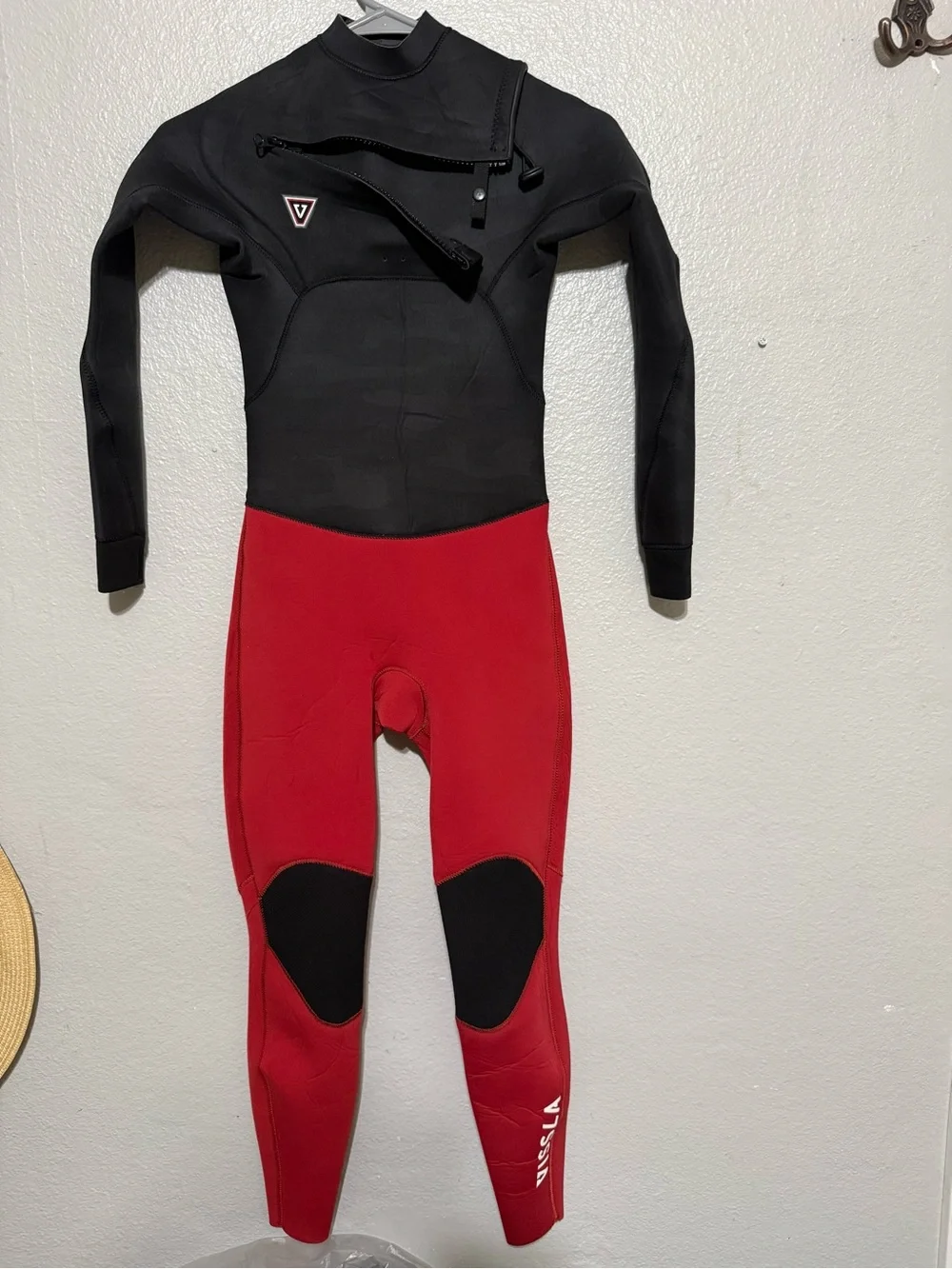 VISSLA Youth 7 Seas 50/50 Full Wetsuit - Black & Red